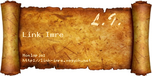 Link Imre névjegykártya